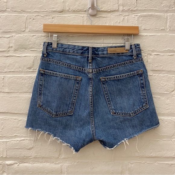 GRLFRND || Poppy Denim Shorts Distressed Cutoffs Good Luck Charm Blue 26 - Picture 4 of 10